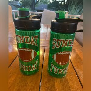 🆕 Set Of 2 Sunday Funday 🏈 16oz Tumblers By Cool Gear